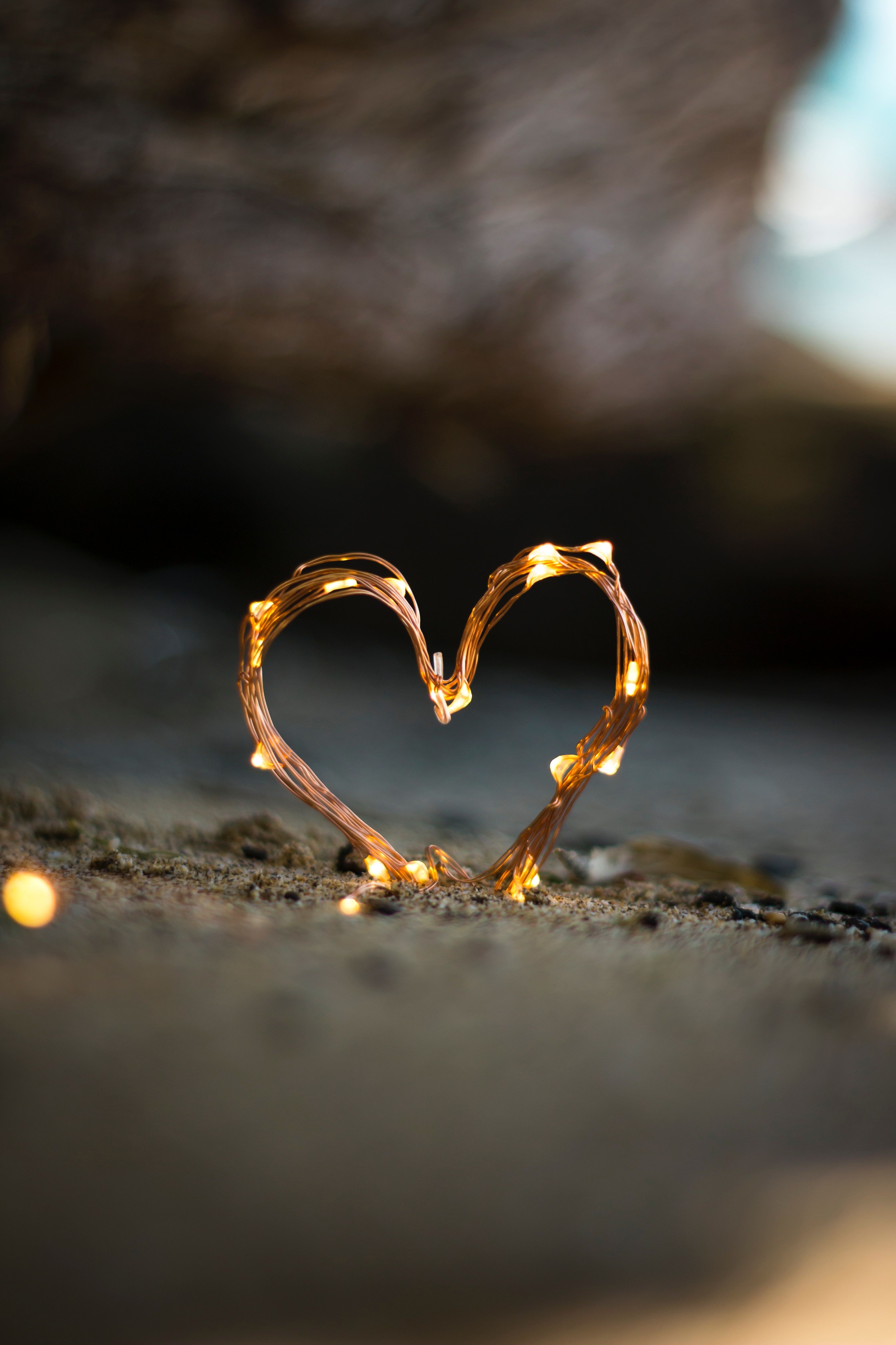 love heart on beach 